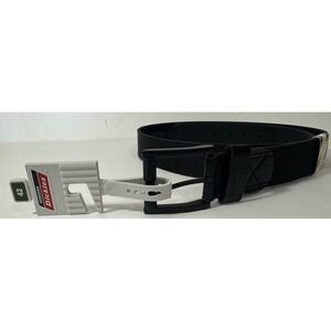 Genuine Dickies Belt Men 42 Black Industrial Strength Webbing Nylon Leather NEW